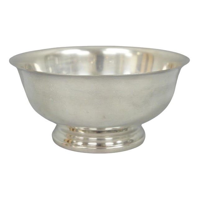 Vintage Mid Century Modern Gorham Yc780 8" Silver Plated Serving Bowl For Sale