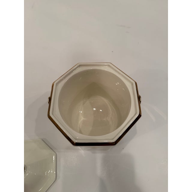 Ceramic Ceramic Porcelain Ice Bucket With Crest by Ernest John For Sale - Image 7 of 11