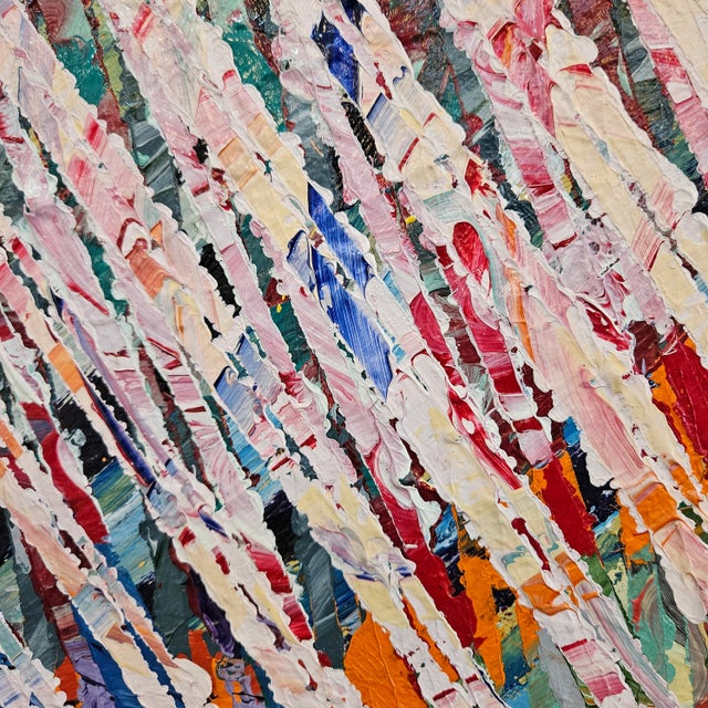 1980s Contemporary Geometric Abstract "B" by Aaron Karp Circa 1985 For Sale - Image 5 of 12