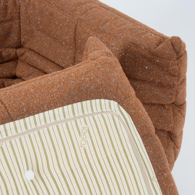 Restored Ligne Roset Togo 2-Piece Lounge in Teddybear Brown Bouclé Fabric For Sale - Image 11 of 16