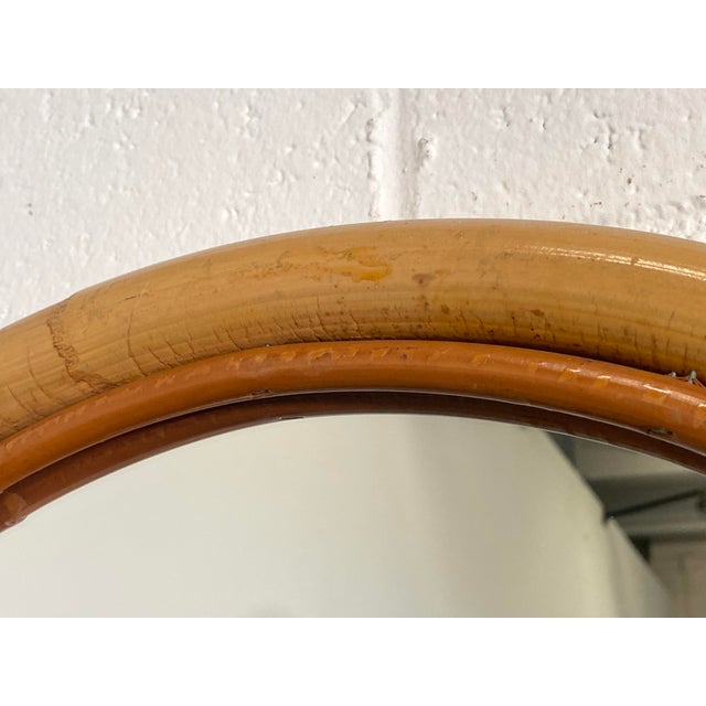 Vintage Bamboo Mirror, 1970s For Sale - Image 4 of 7