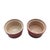 Brand: Le Creuset Color: Cerise/Red Material: Stoneware Exterior dimensions: 3.7" L, 3.7" W, 2.2" H Includes 2 stoneware...