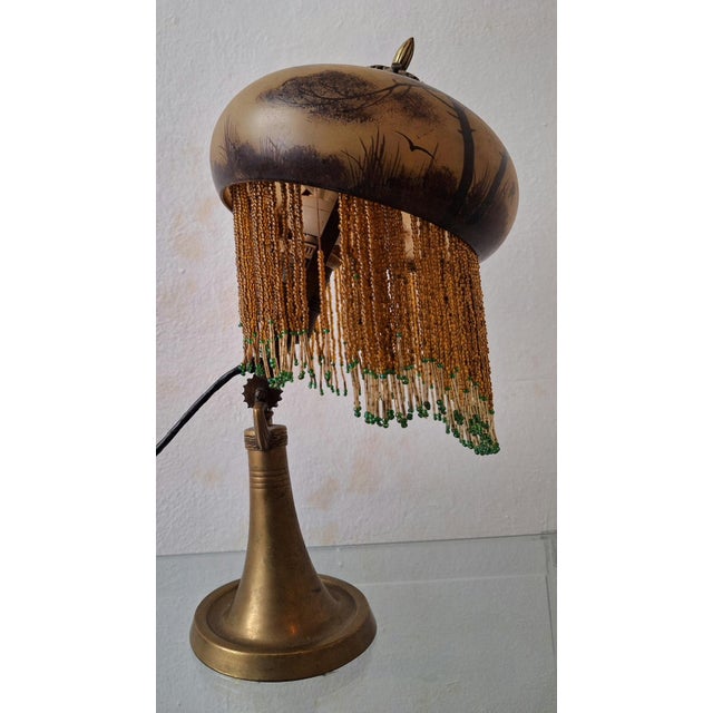 Antique Art Nouveau Bronze Table Lamp, 1920s For Sale - Image 16 of 17