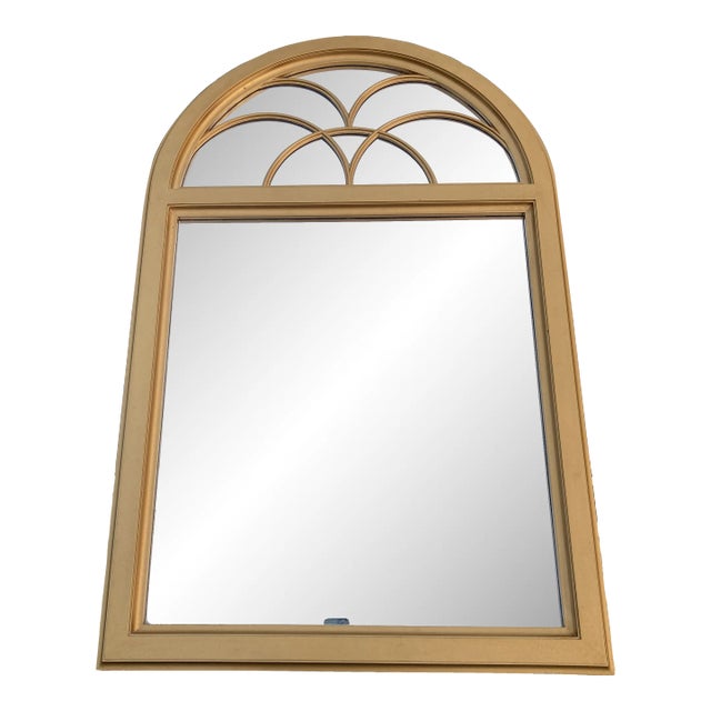 1970s Vintage Vanguard Studios Arched Gold Mirror For Sale