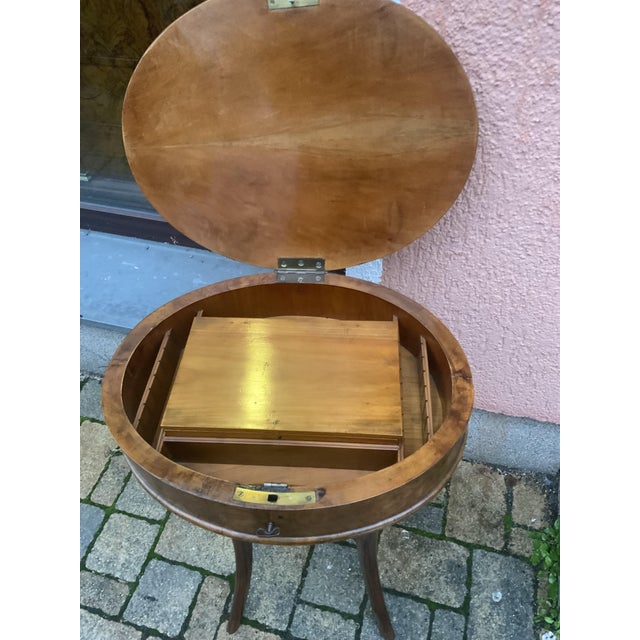 Biedermeier Side Table in Cherrywood, 1830s For Sale - Image 14 of 16