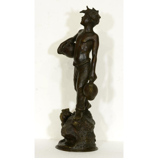 Italian Bronze Water Carrier with Amphorae, Classical Style, 20th Century, 1920s, Bronze