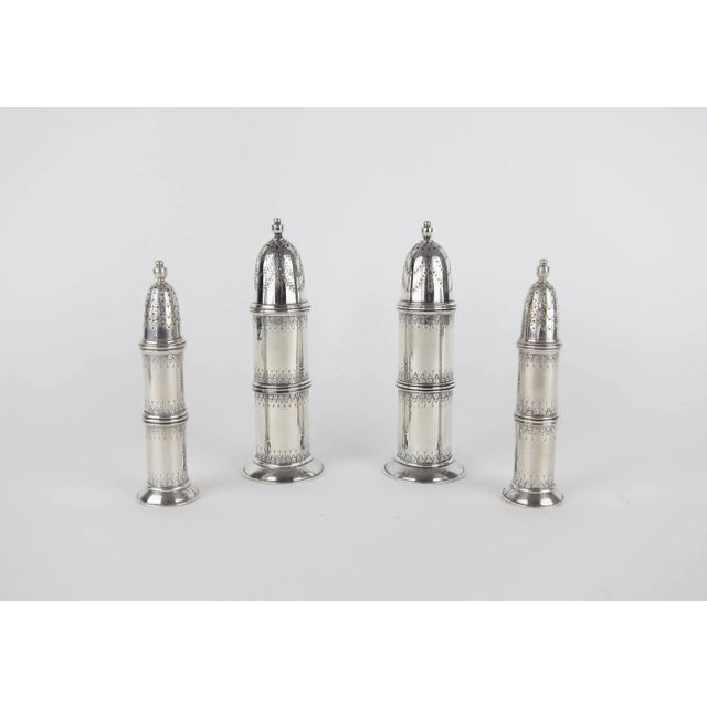 American American Neo-Classical Solid Silver Salt and Pepper Shaker Set by Marie Zimmermann For Sale - Image 3 of 11