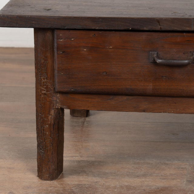 Early 19th Century Rustic Coffee Table With Two Drawers From Portugal For Sale - Image 11 of 18