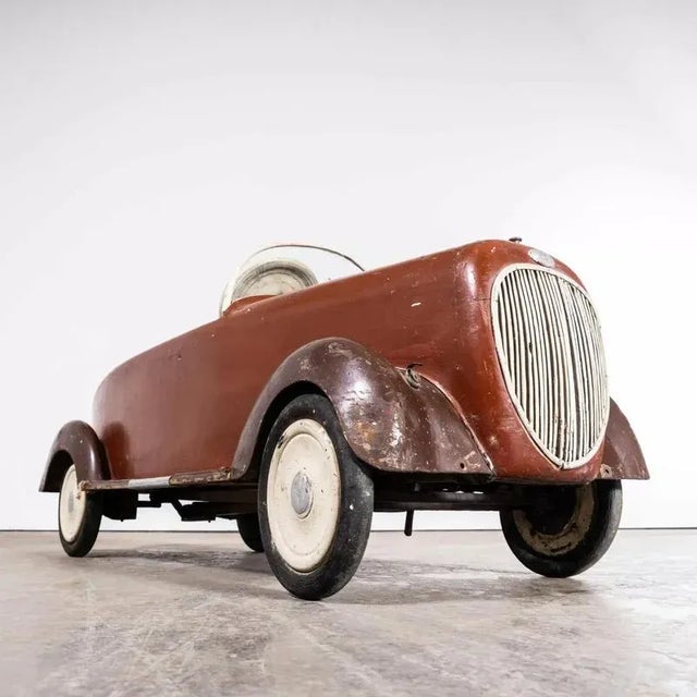 Vintage Italian Hand Built Pedal Car, 1940s For Sale - Image 4 of 18