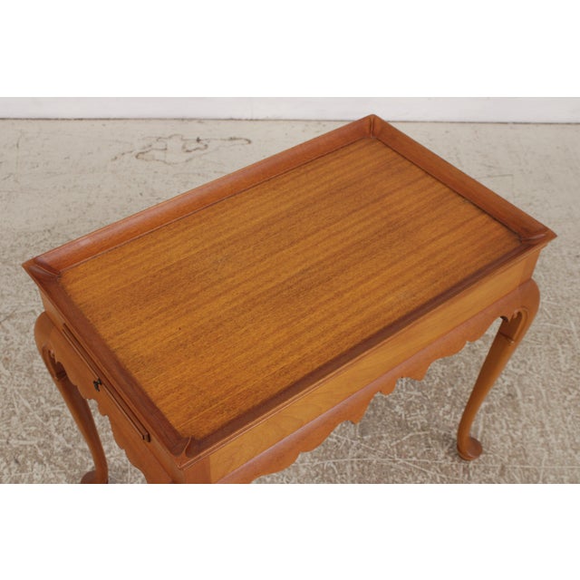 Bench Made Hand Crafted Mahogany Tea Table For Sale - Image 4 of 14