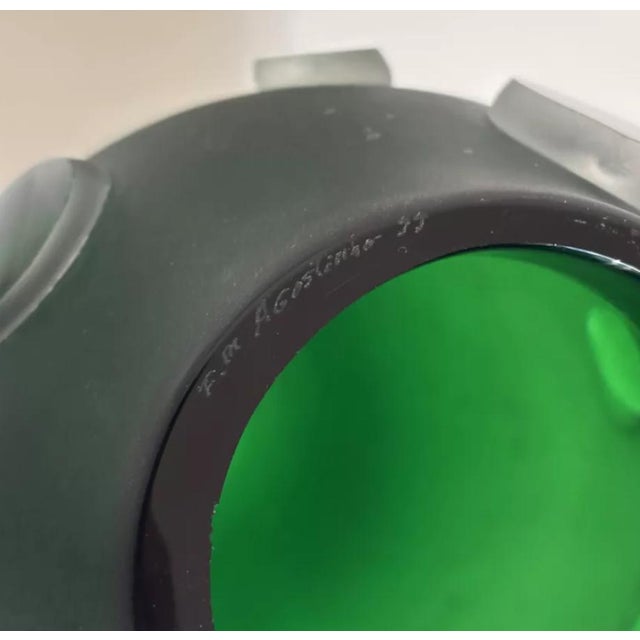 1990s Sculptural Vase in Soufflé Glass by Fernando Agostinho, 1999 For Sale - Image 5 of 7