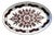 Enamel Tray with Screen-Printed Floral Decoration from Arta, Austria, 1960s For Sale
