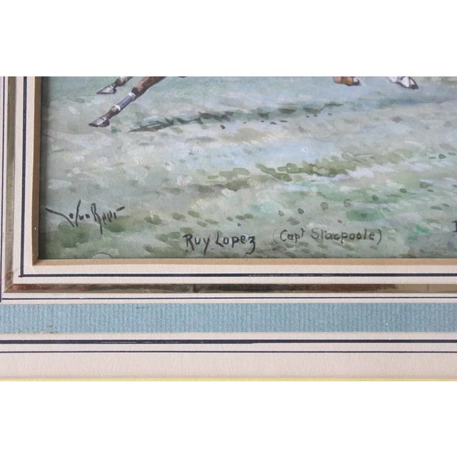 Traditional "The Grand Military Gold Cup" Original Gouache by John Beer For Sale - Image 3 of 3