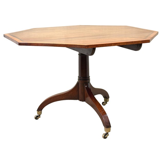 18th Century 18th Century Georgian Octagonal Mahogany Hall Centre Table For Sale - Image 5 of 13