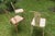 Beige Art Nouveau Bistro Garden Chairs from Tolix, Set of 3 For Sale - Image 8 of 11