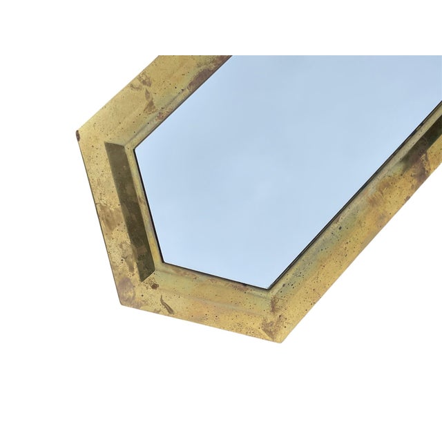 Postmodern Vintage Brass Decorative Mirrors- Set For Sale - Image 3 of 9