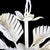 Small Faux Bamboo Leaves Chandelier For Sale - Image 4 of 4