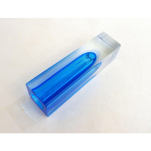 Blue Small Turquoise Blue Sommerso Vase in Murano Glass, 1960s For Sale - Image 8 of 14