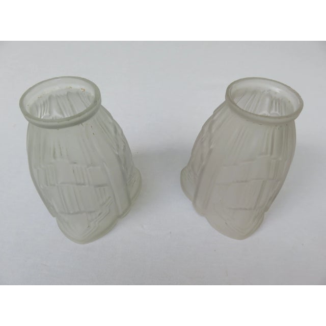 Art Nouveau Brass and Frosted Glass Sconces, Set of 2 For Sale - Image 18 of 18