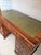 Antique Twin Pedestal Desk in Dark Yew Wood and Leather Top, 1980 For Sale - Image 12 of 18