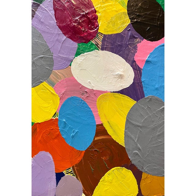 Gray Jin Junjie, Large Chinese Contemporary Abstract Colorful Carved Oil Painting Jin Junjie, 2018 For Sale - Image 8 of 15