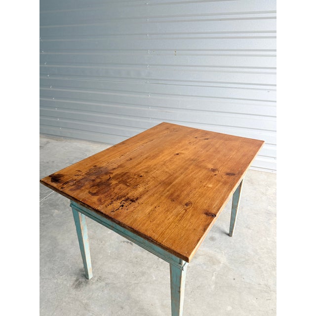 Wood 19th Century Primitive English Work Table For Sale - Image 7 of 13