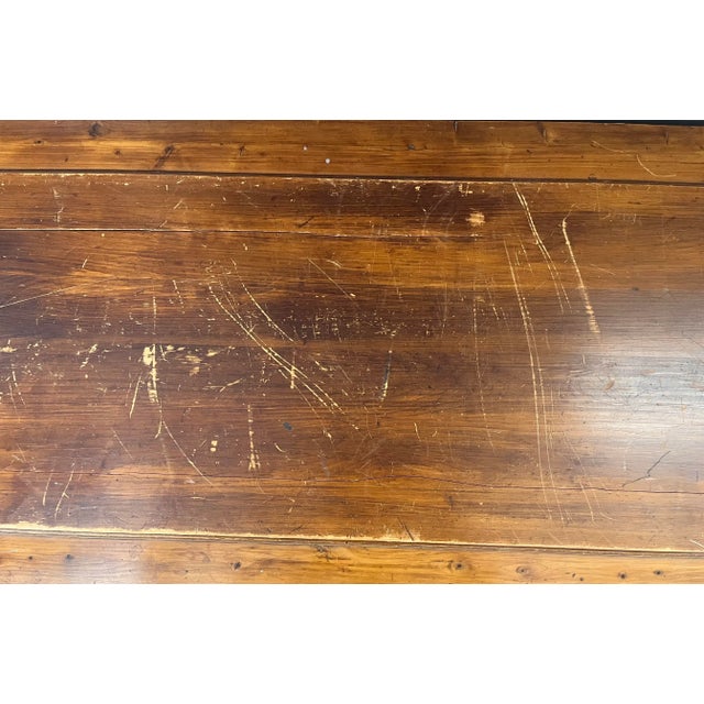 Large Vintage Wood Trunk or Chest For Sale - Image 9 of 13