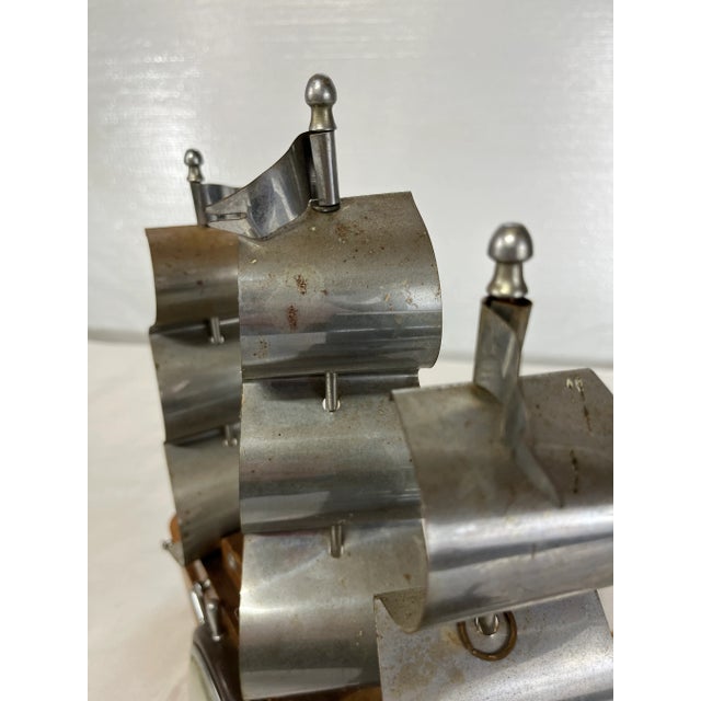 Wood Wood and Metal Sailing Ship Clock For Sale - Image 7 of 12