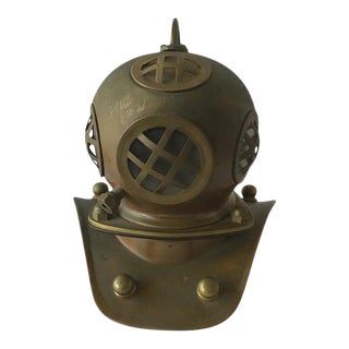 1960s Brass & Copper Scuba Diving Helmet Sculpture For Sale