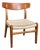 1950s Hans J. Wegner Ch23 Danish Modern Oak & Paper Cord Dining Chair For Sale