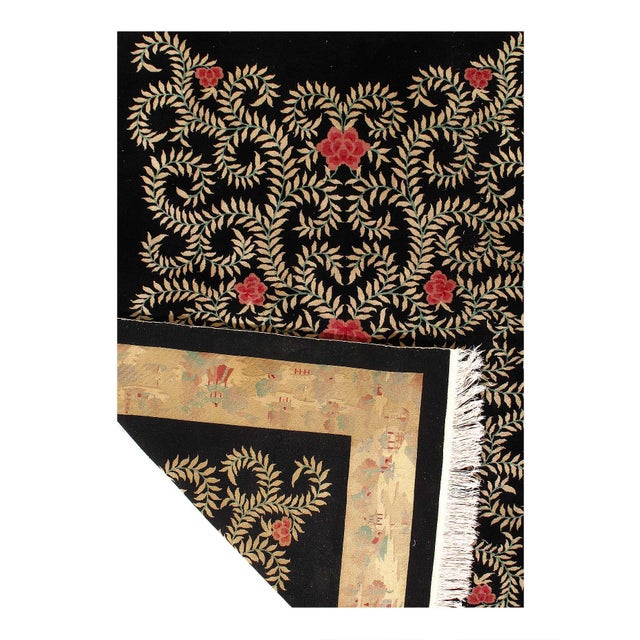 Traditional Pasargad DC Antique Chinese Art Deco Runner Rug For Sale - Image 3 of 3