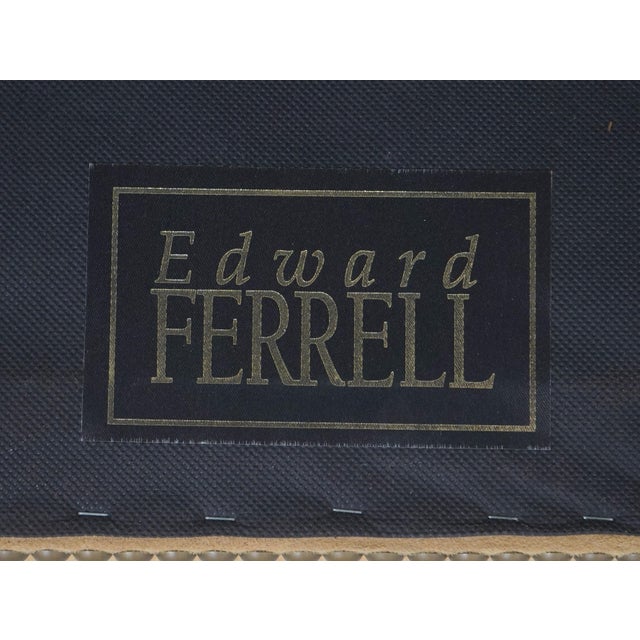 Edward Ferrell Suede Upholstered Settee Loveseat For Sale - Image 18 of 18