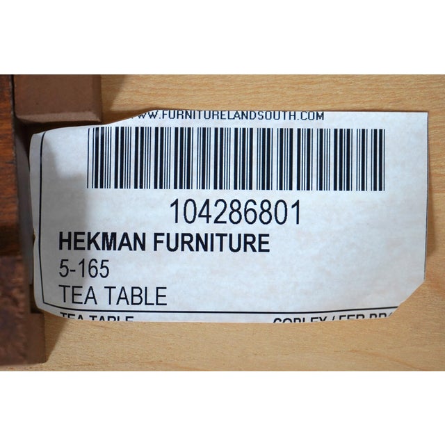 Hekman Flame Mahogany Occasional Tea Table For Sale - Image 17 of 17