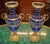 Pair of Late 19th Century Neoclassical Russian Bronze & Cut Cobalt Glass Vases For Sale - Image 9 of 17
