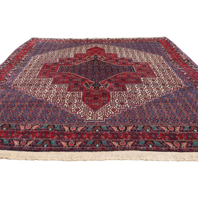 Mid-Century Modern Vintage Persian Bijar Rug, 06'09 X 10'04 For Sale - Image 3 of 10