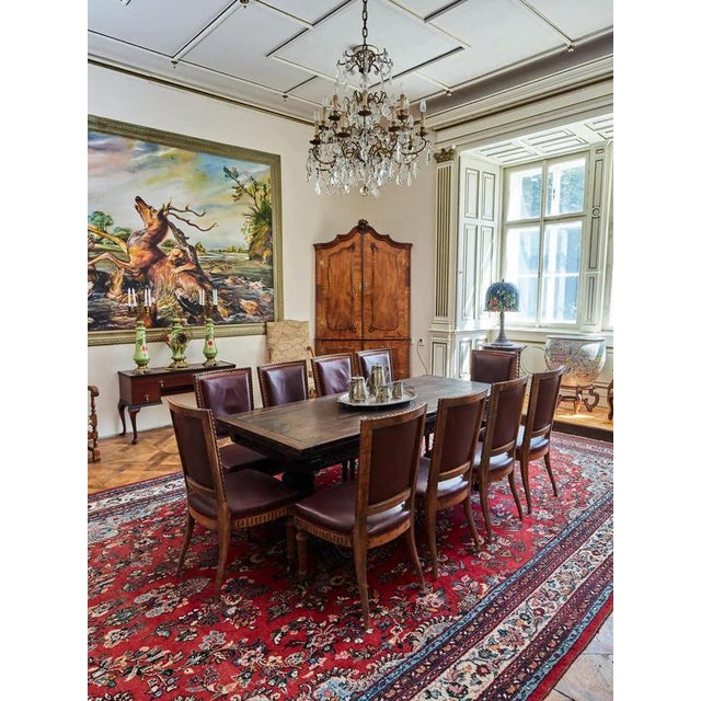 Antique Louis XVI Chairs in Carved Leather, Set of 10 For Sale - Image 3 of 16