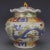 Chinese Vintage Ceramic Pot,Ming Dynasty Xuande Marked Famille Verte Porcelain Lid Jar Hand Carved Cloud and Dragon Pattern For Sale - Image 4 of 6