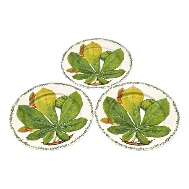 Taitù Natura Botanical Bread Plates by Emilio Bergamin, Italy 1992, Set of 3, 6.5" For Sale