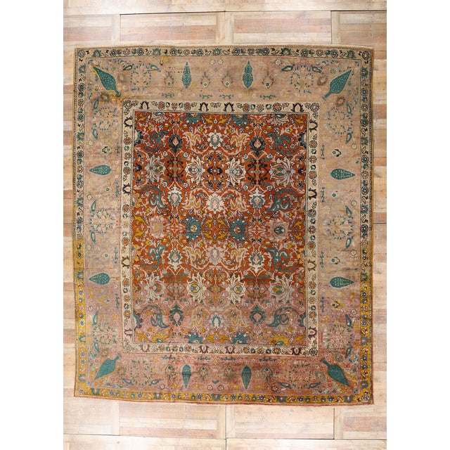 Late 19th Century Persian Sultanabad Rug, 11'04 X 13'06 For Sale - Image 9 of 9