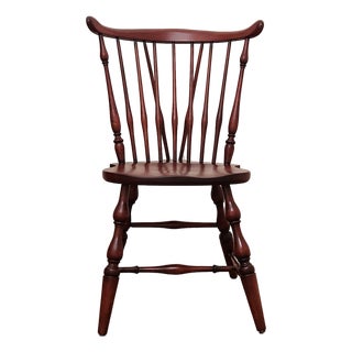 Vintage Maple Brace Back Windsor Chair; Newly Refinished For Sale