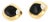Mid 20th Century Pair of Talento Diamond Onyx 18k Two Tone Gold Fancy Post Clip Earrings For Sale