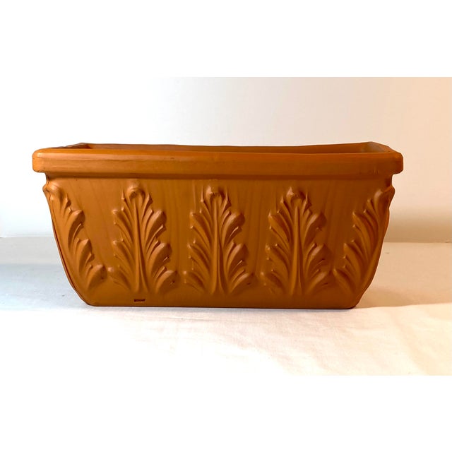 German Red Clay Terracotta Leaf Window Box Planter Chairish