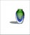Murano Italian Art Glass Three Color Sommerso Mid Century Vase For Sale In New York - Image 6 of 7