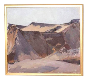 Gustav-Adolf Johansson, Cliffs, 1950s, Oil on Canvas, Framed