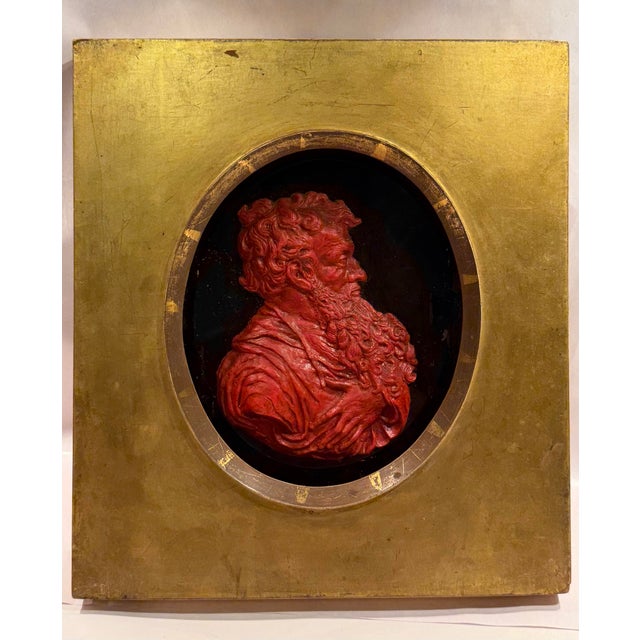 18th Century Wax Relief Carved Portrait of Saint Paul, After Jean Warin II For Sale In Los Angeles - Image 6 of 6
