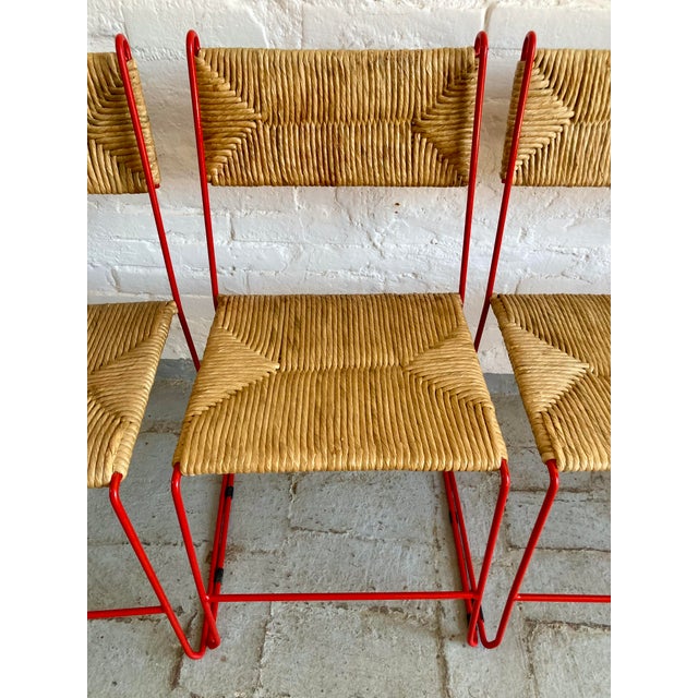 Chairs with Natural Straw Seats from Pirela Atelier, 1970s, Set of 6 For Sale - Image 12 of 16