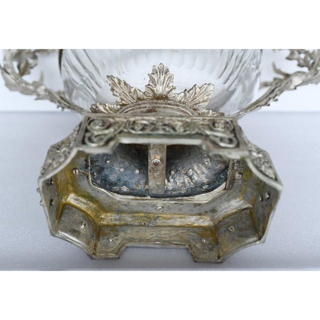 Victorian Sheffield Silver Plate Tureen in Cut Glass For Sale - Image 14 of 15