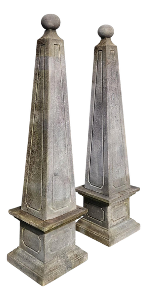 Limestone Pyramids, 1890s, Set of 2