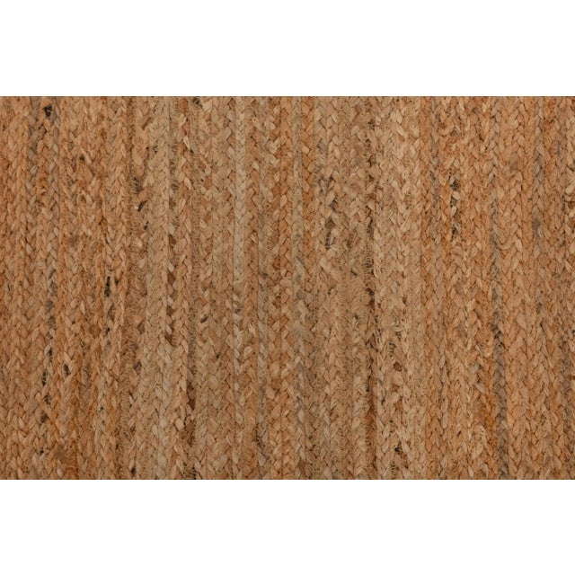 3'x12' Natural Color Jute Scallop Handmade Rug For Sale - Image 6 of 12
