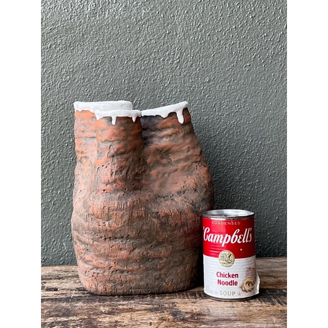 Vintage 1972 Organic Form Pottery Vase For Sale - Image 16 of 18
